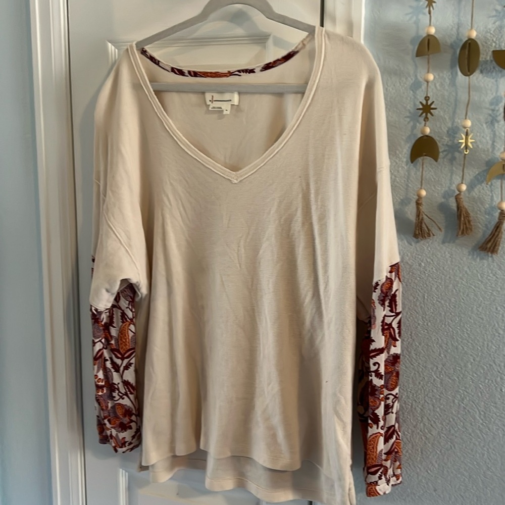 Fall long sleeve waffle shirt Anthropologie